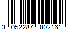 Barcode 0052287002161