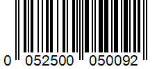 Barcode 0052500050092