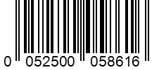 Barcode 0052500058616