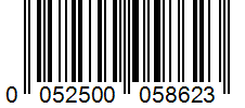 Barcode 0052500058623