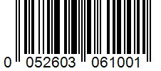 Barcode 0052603061001