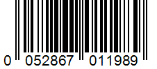 Barcode 0052867011989