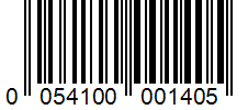 Barcode 0054100001405