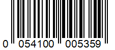 Barcode 0054100005359