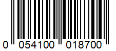 Barcode 0054100018700