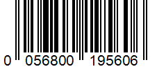 Barcode 0056800195606