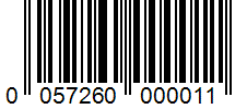 Barcode 0057260000011