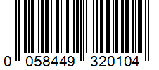 Barcode 0058449320104