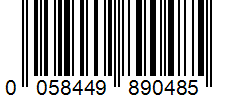 Barcode 0058449890485