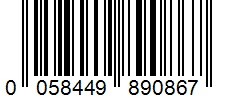 Barcode 0058449890867