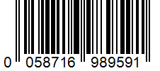 Barcode 0058716989591