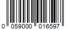 Barcode 0059000016597