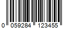 Barcode 0059284123455