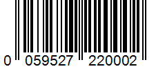 Barcode 0059527220002