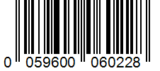 Barcode 0059600060228
