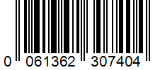 Barcode 0061362307404