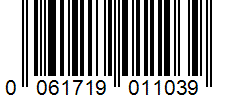 Barcode 0061719011039