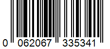 Barcode 0062067335341