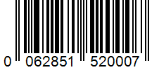 Barcode 0062851520007
