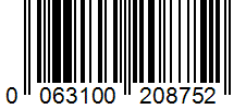 Barcode 0063100208752