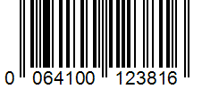 Barcode 0064100123816