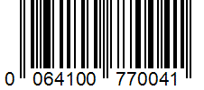 Barcode 0064100770041