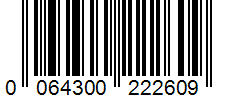 Barcode 0064300222609