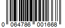 Barcode 0064786001668