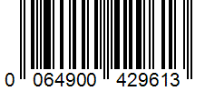 Barcode 0064900429613