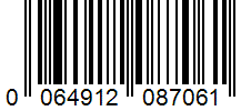 Barcode 0064912087061
