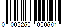 Barcode 0065250006561