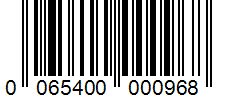 Barcode 0065400000968