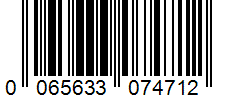 Barcode 0065633074712