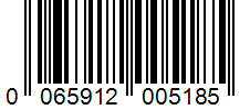 Barcode 0065912005185