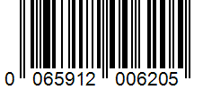 Barcode 0065912006205