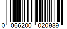 Barcode 0066200020989