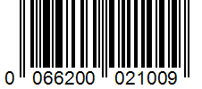 Barcode 0066200021009
