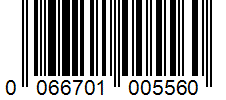 Barcode 0066701005560