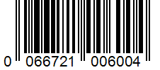 Barcode 0066721006004