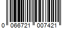 Barcode 0066721007421