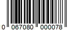 Barcode 0067080000078