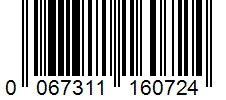 Barcode 0067311160724