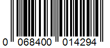 Barcode 0068400014294