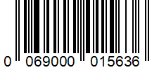 Barcode 0069000015636