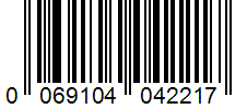 Barcode 0069104042217
