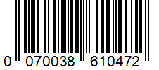 Barcode 0070038610472