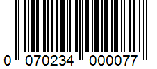 Barcode 0070234000077