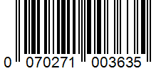 Barcode 0070271003635