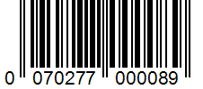 Barcode 0070277000089