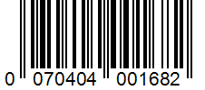 Barcode 0070404001682